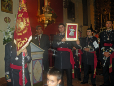 Sevilla.Concierto de marcha procesional de la A.M Dulce Nombre de Jesús de Estepa  en la Iglesia  Parroquial por la Hermandad del Nazareno de Alcalá del Rio.