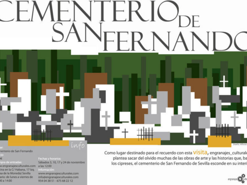 Cementerio de San Fernando, Sevilla. Visita guiada con engranajes culturales y plantas sacras el 25, 16 y 24 noviembre. Información en www.engranajesculturales.com
