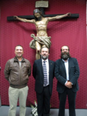 Sevilla. Bendición e inauguración del estudio de escultura de Manuel  Mazueco García.