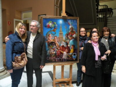 Sevilla.Presentado el cartel anunciador de la cabalgata de Reyes Magos del 2013, obra del pintor José Alberto Bedoya.