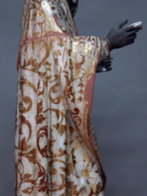 Sevilla. Terminada la restauración de San Martin de Tours por el imaginero-restaurador Benjamín Domínguez Gómez.