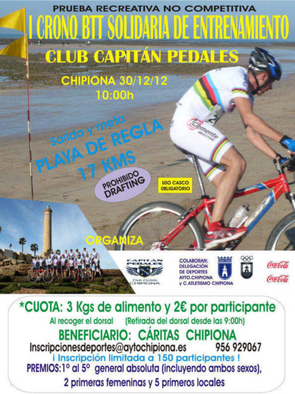 Deportes y Capitán Pedales organizan una Crono Ciclista Solidaria(Chipiona)