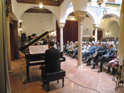 Sevilla.Concierto de coplas en la clausura expositiva de la Hermandad de San Isidoro de Sevilla.