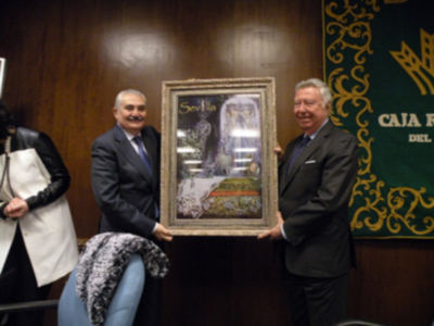 El cartel de la Semana Santa sevillana 2013 atrapado en una pintura