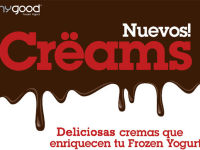 ¡Nuevos Creäms! Deliciosas cremas que enriquecen tu Frozen Yogurt.