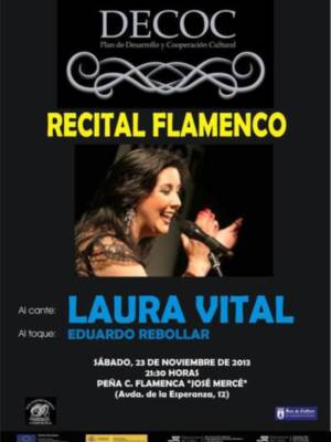 La Peña Flamenca José Mercé acoge el sábado el espectáculo flamenco de la sanluqueña Laura Vital(Chipiona) 