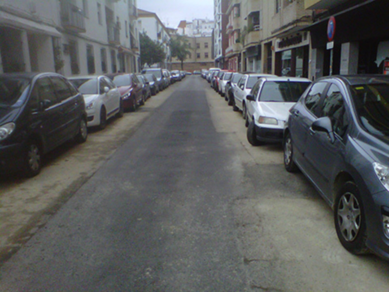 Calle Miño en estado de abandono.