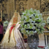 Sevilla. La Virgen de los Reyes estreno un nuevo manto en su besamanos por las Hermanas de la Cruz 