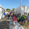 Los niños saharauis participan en una jornada lúdico-deportiva en la piscina municipal(Chipiona) 