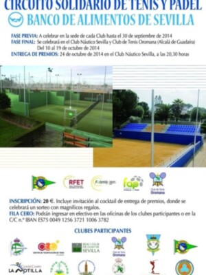 Recta final del IV Circuito solidario de tenis y pádel Banco de Alimentos de Sevilla