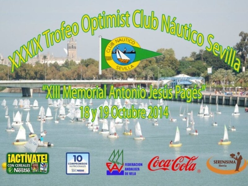 XXXIX Trofeo Optimist Club Náutico, XIII Memorial Antonio Jesús Pagés, 18 y 19 Octubre 2014.