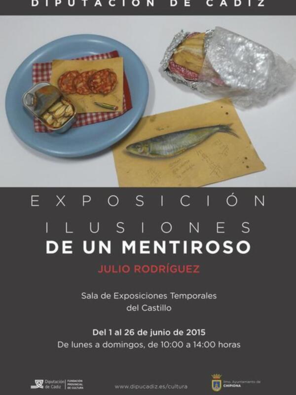 Julio Rodríguez ofrecerá visitas guiadas a escolares de Chipiona sobre su exposición Ilusiones de un mentiroso
