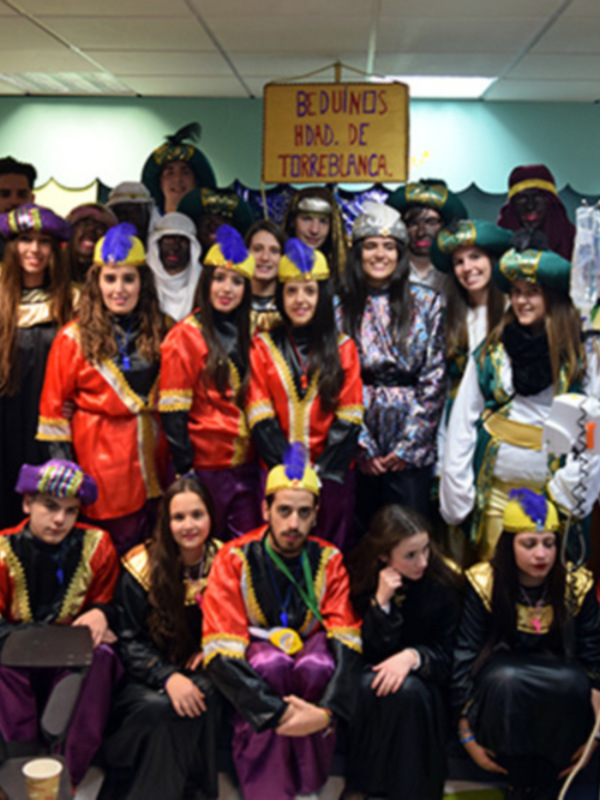 Sevilla. Visitas solidaria del Cartero Real al Hospital Virgen Macarena a la planta de Oncología infantil. 