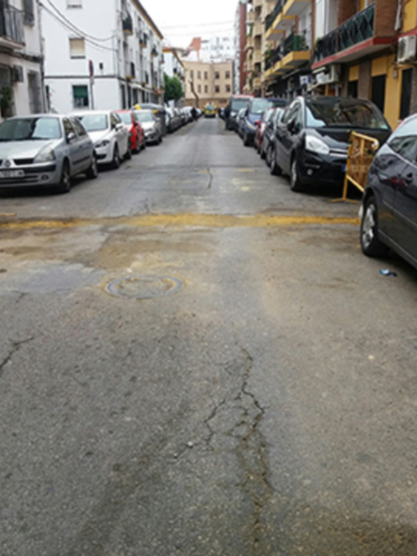 Deterioro de la vía pública