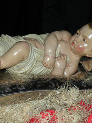 Sevilla. La imagen del Niño Jesús fue entronizado en la carroza del nacimiento de la cabalgata de Reyes Magos de Sevilla