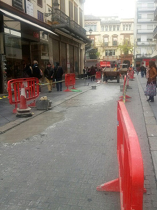 Obras en calle Tetuán