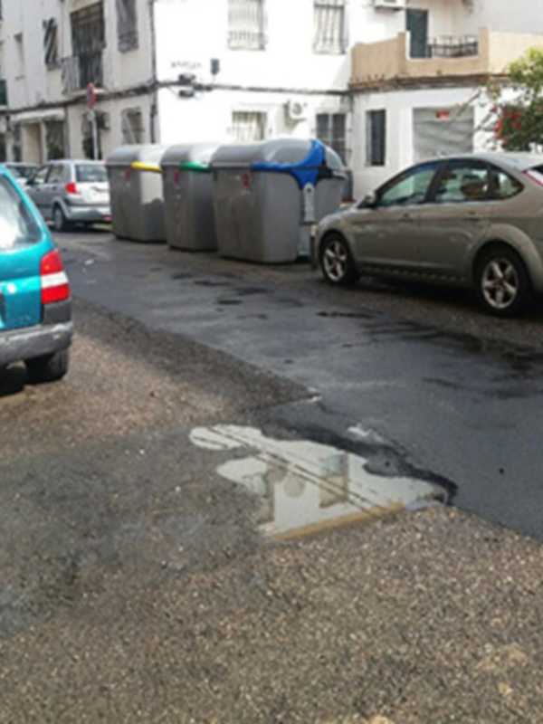 Socavones en las calles