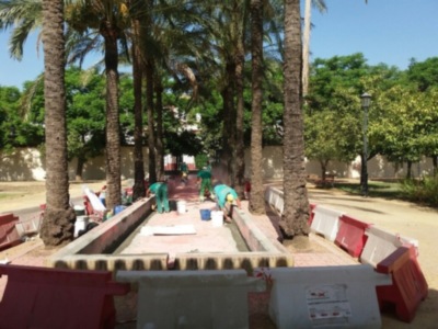 Actuaciones de mejora y limpieza en los Jardines de la Buhaira