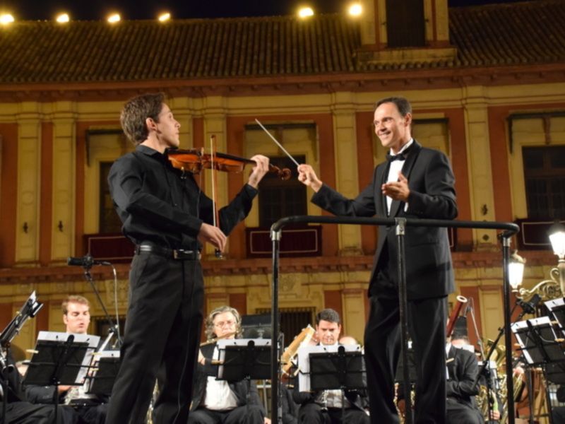 La Banda Sinfónica  sevillana ofreció un concierto  de víspera que  antecede al día grade de  Patrona Sevillana.