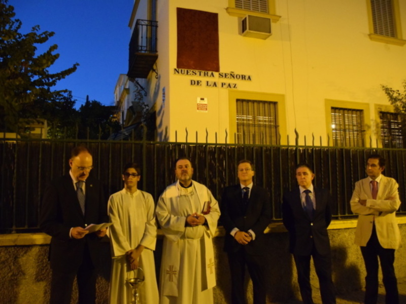 Así fue la inauguración del retablo cerámico de la Reina del Porvenir.