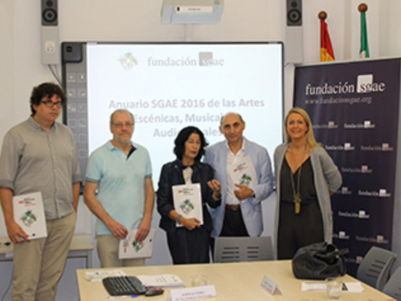 Presentación del Anuario SGAE 2016 de las Artes Escénicas, Musicales y Audiovisuales en la Fundación SGAE.