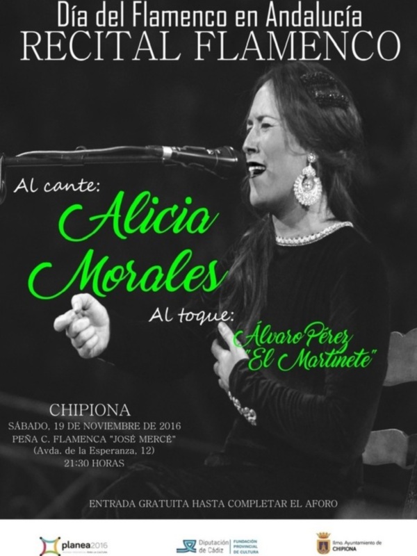 Alicia Morales ofrece recital flamenco el próximo día 19 en la peña José Mercé