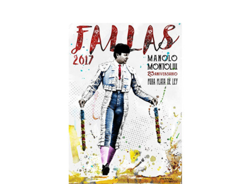 Cartel de Fallas en homenaje a Montoliú