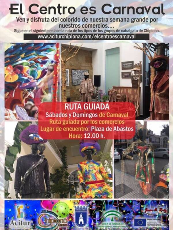 La campaña “El centro es carnaval” de ACITUR y Chipiona Centro lleva la fiesta a las calles y establecimientos de la población