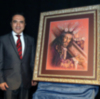 El pintor Antonio Montiel presenta el cartel de Jesús "EL RICO" 2017
