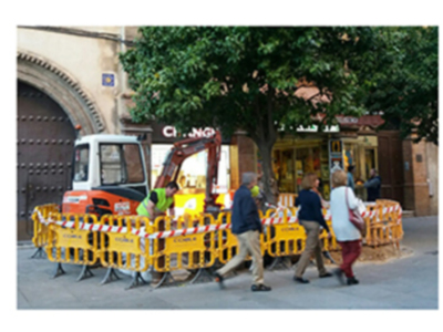 Obras en la avenida de la Constitución