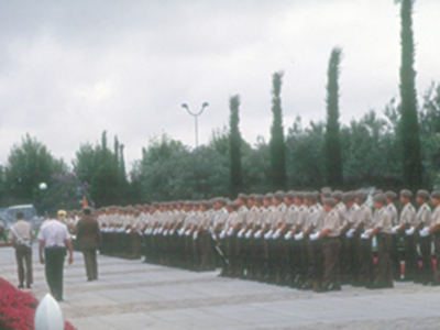 Todo preparado para recibir a los Reyes de España