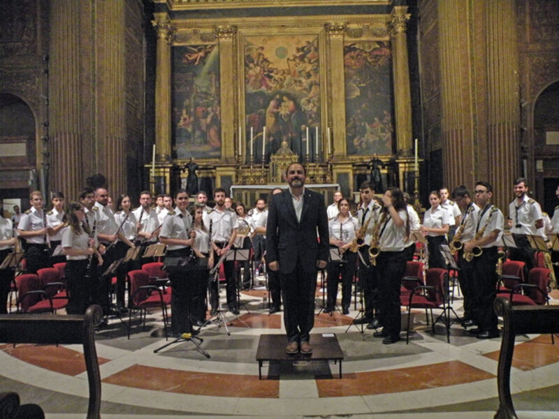 En la Iglesia de la  Anunciación se celebro el concierto de Música de la Cigarreras el día del Corpus Christi.