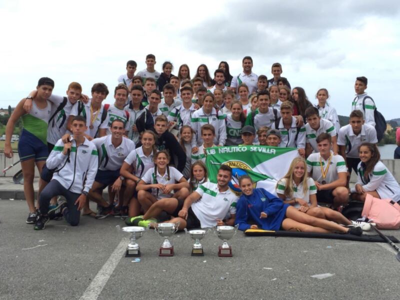 El Náutico Sevilla, al podio del Campeonato de España sprint de Jóvenes Promesas de piragüismo