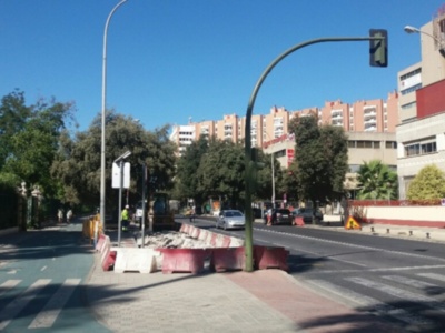 Obras en la avenida de Blas Infante