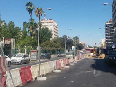 Obras en la calle Santa Fe
