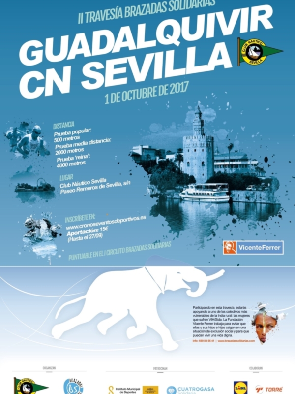 II Travesía a nado solidaria del Guadalquivir Club Náutico Sevilla