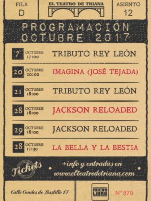Programación Teatro Triana en Octubre 2017
