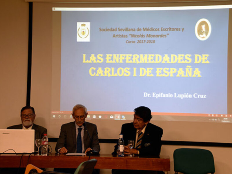 En el Colegio Médico de Sevilla, se celebró una ponencia sobre “Las  enfermedades de Carlos I de España”