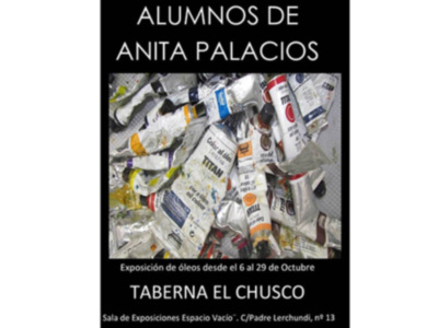 Exposición de cuadros de los alumnos de Anita Palacios en, Espacio vacío El Chusco, Chipiona