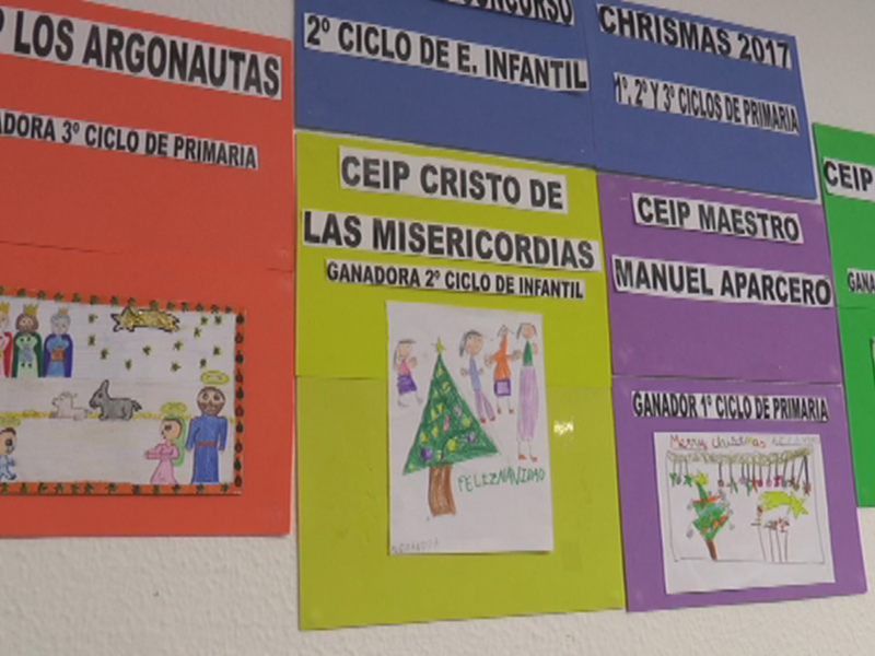 Entregados los premios del concurso de christmas de Navidad de infantil y primaria organizado por la Delegación de Educación