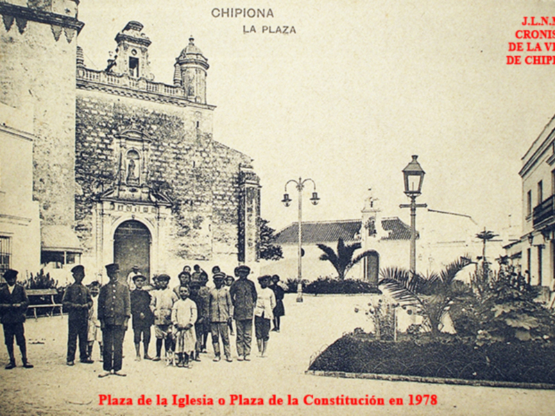 Festejos en Chipiona con motivo de la finalización de guerra en 1876.