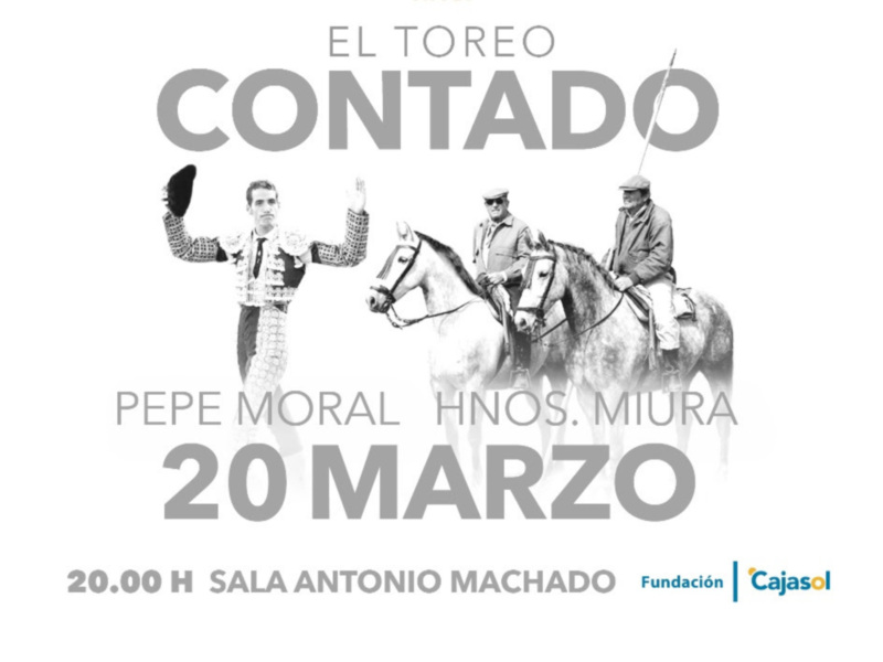 Pepe Moral y los hermanos Miura, protagonistas el martes en El Toreo Contado