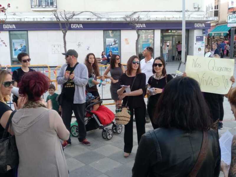 La Asamblea feminista se concentró ayer para exigir el cumplimiento del presupuesto del Pacto de Estado contra la violencia de género