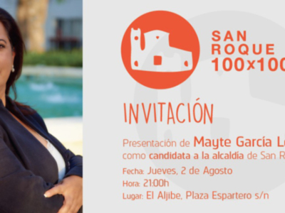 invitación presentación candidata a la Alcaldía de San Roque, Cádiz, Mayte García León