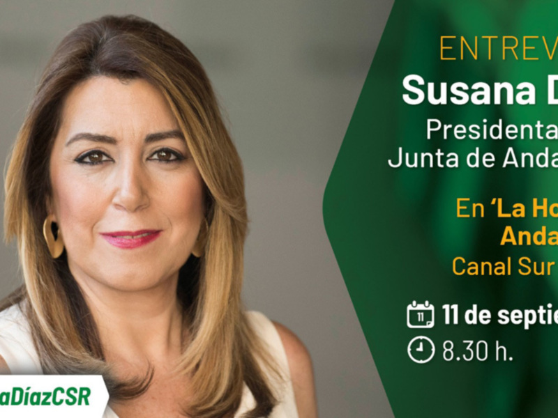Canal Sur Radio Entrevista a Susana Díaz, este martes en "La Hora de Andalucía"