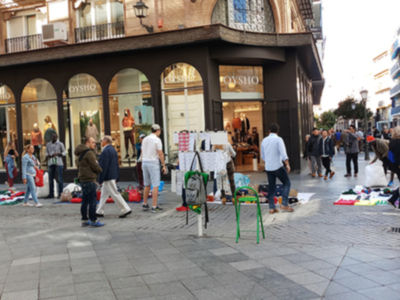 Centro y casco histórico de Sevilla colapsado