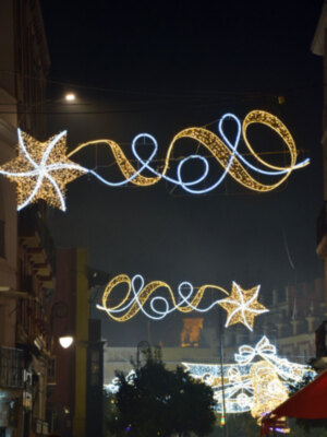 Así brillan las luces de navidad en Sevilla.