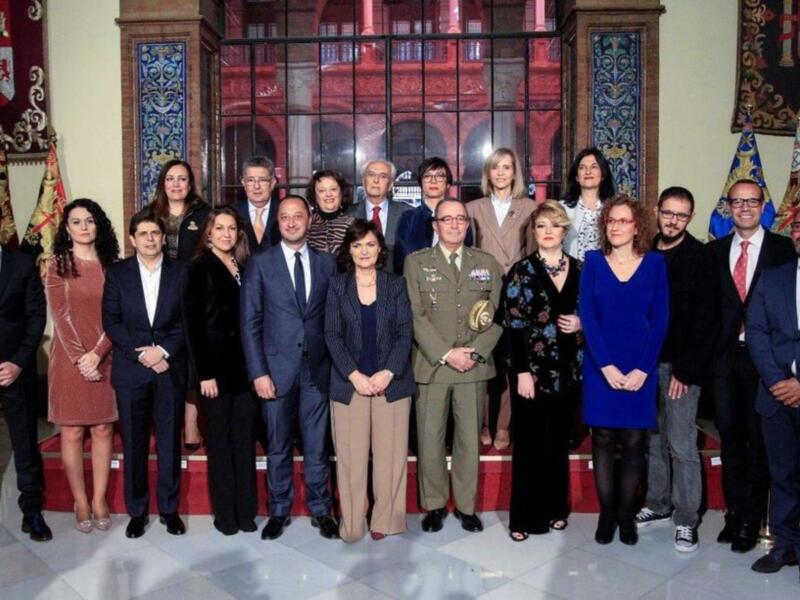 La vicepresidenta del Gobierno y el delegado del Gobierno en Andalucía Alfonso Rodríguez, presidieron el 10 de diciembre  la entrega de los XIV Premio