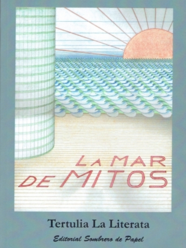 Portada de un libro con ilustraciones abstractas y el título "La Lamar de Mitos".