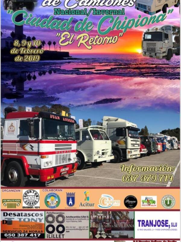 La tercera Concentración nacional de camiones Ciudad de Chipiona ya tiene garantizado el nivel de participación de la edición anterior